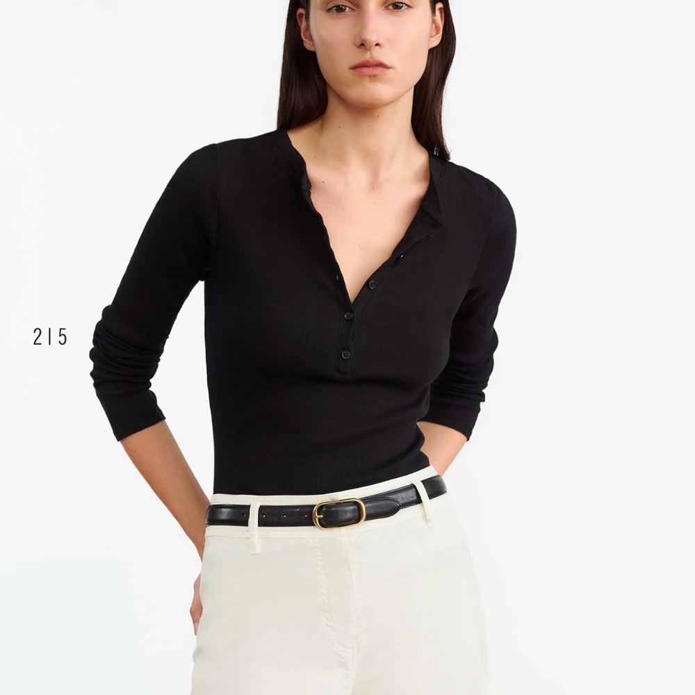 Nili Lotan Black Long Sleeve Henly